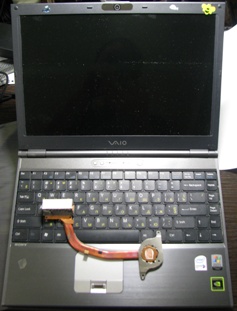 ремонт Sony Vaio, чистка от пыли, ремонт системы охлаждения